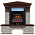 Каминокомплект Glenrich Бостон К Грот цветной угловой (красное дерево)+Majestic Black