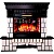 Каминокомплект InterFlame Экстер (темный дуб)+Panoramic 25 LED FX QZ