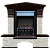 Каминокомплект Glenrich Бостон К Грот однотонный угловой (венге)+Fobos Black