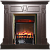 Каминокомплект InterFlame Берта (темный дуб)+Fobos Brass