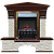 Каминокомплект Glenrich Бостон К Грот однотонный угловой (красное дерево)+Fobos Brass