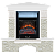 Каминокомплект Glenrich Бостон К Грот однотонный угловой (белый)+Majestic Black